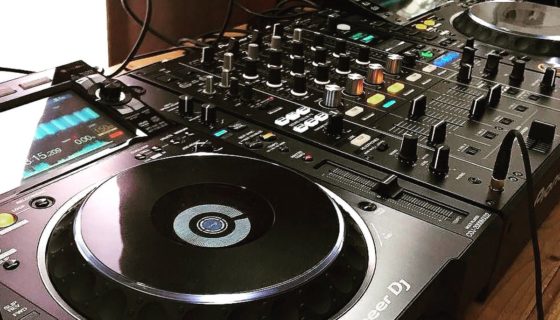 DJ equipment on a table