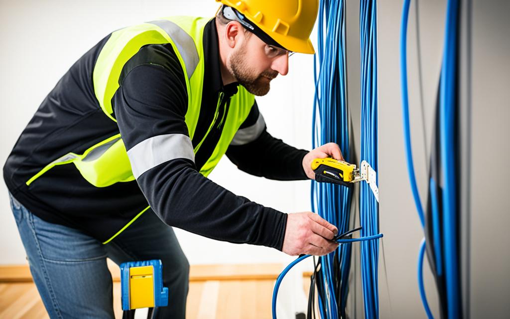 Measuring cables for CAT5 installation