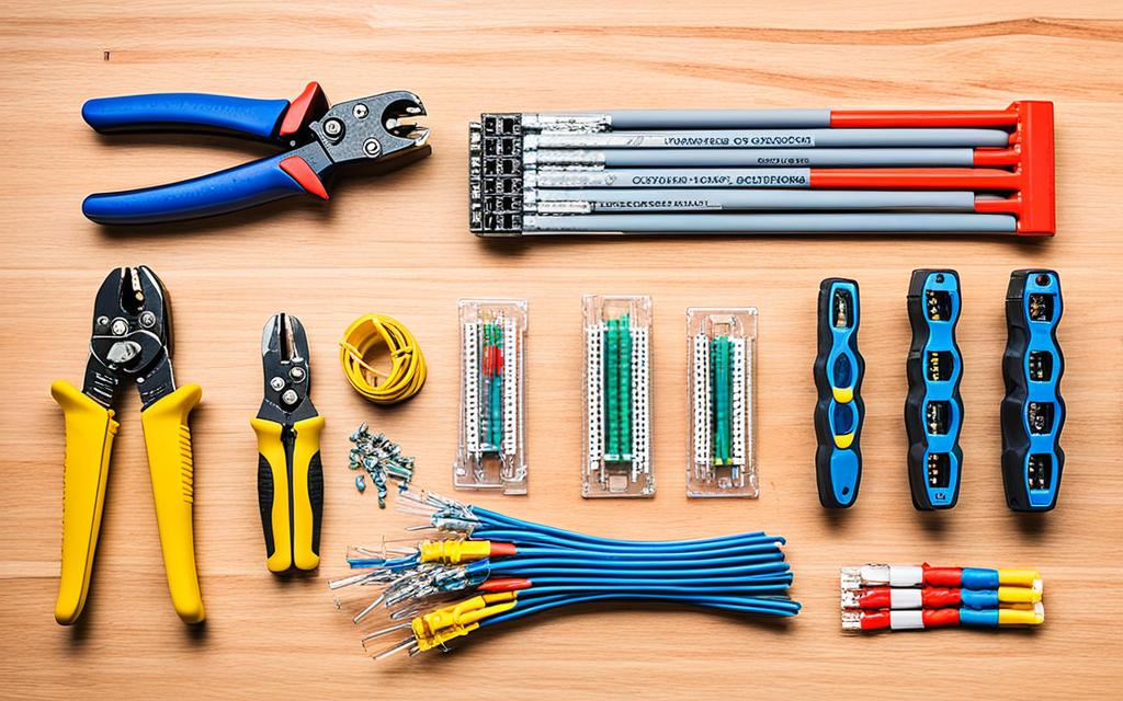 tools and materials for CAT5 installation