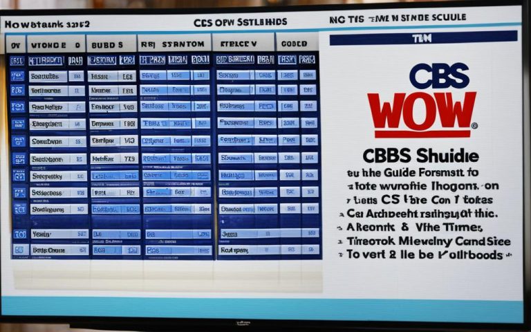 CBS Channel on WOW Network: Availability and Program Schedule