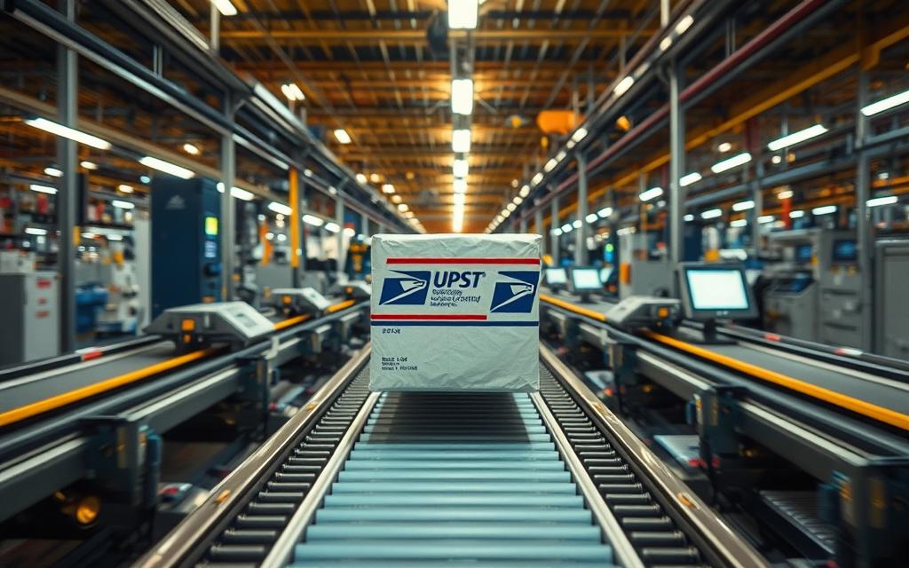 USPS package moving through network
