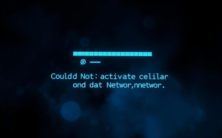 could not activate cellular data network