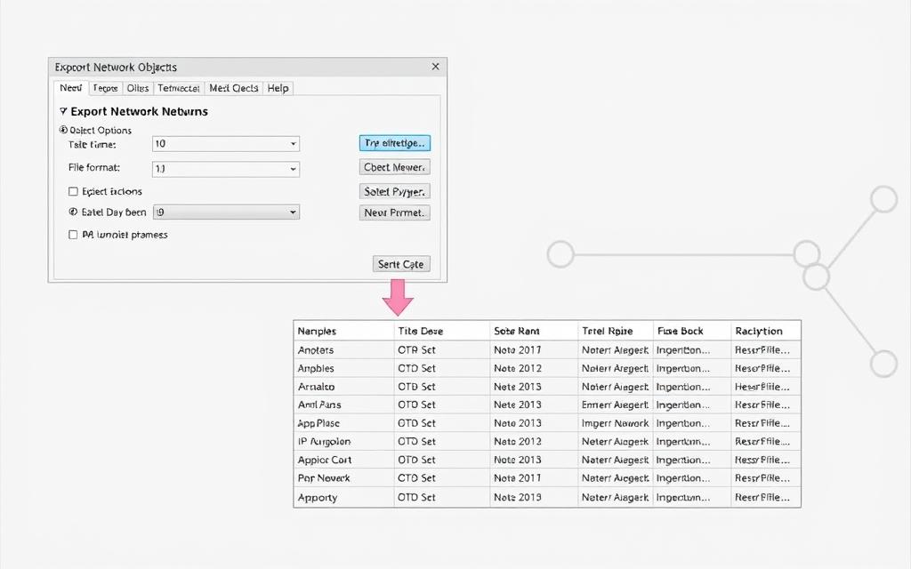 network objects export