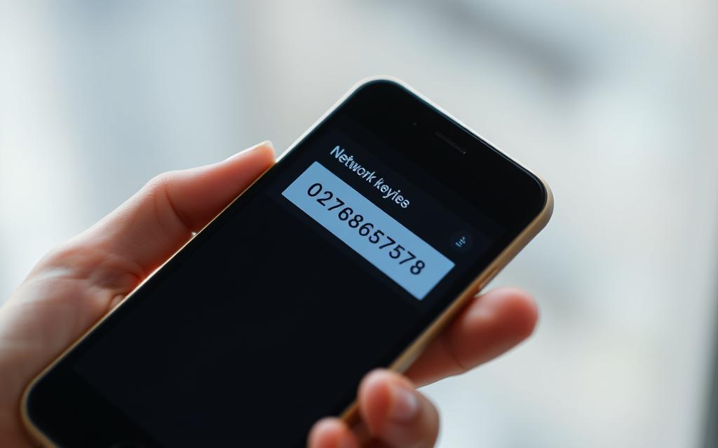 where to find network security key on phone